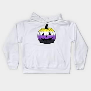 nonbinary pumpkin Kids Hoodie